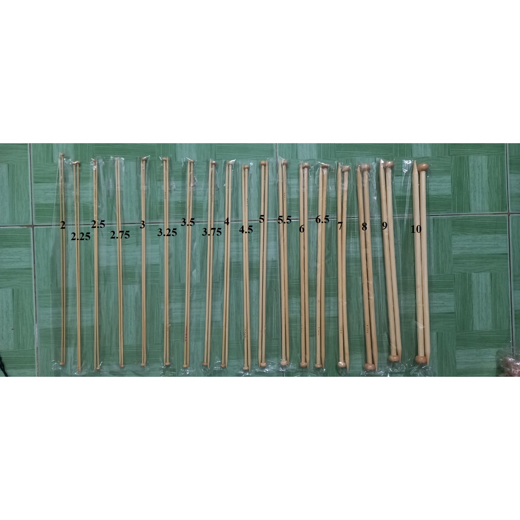 cặp que đan gỗ 35cm