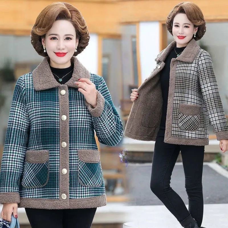 Áo khoác trung niên nữ, áo tặng bà, tặng mẹ siêu ấm