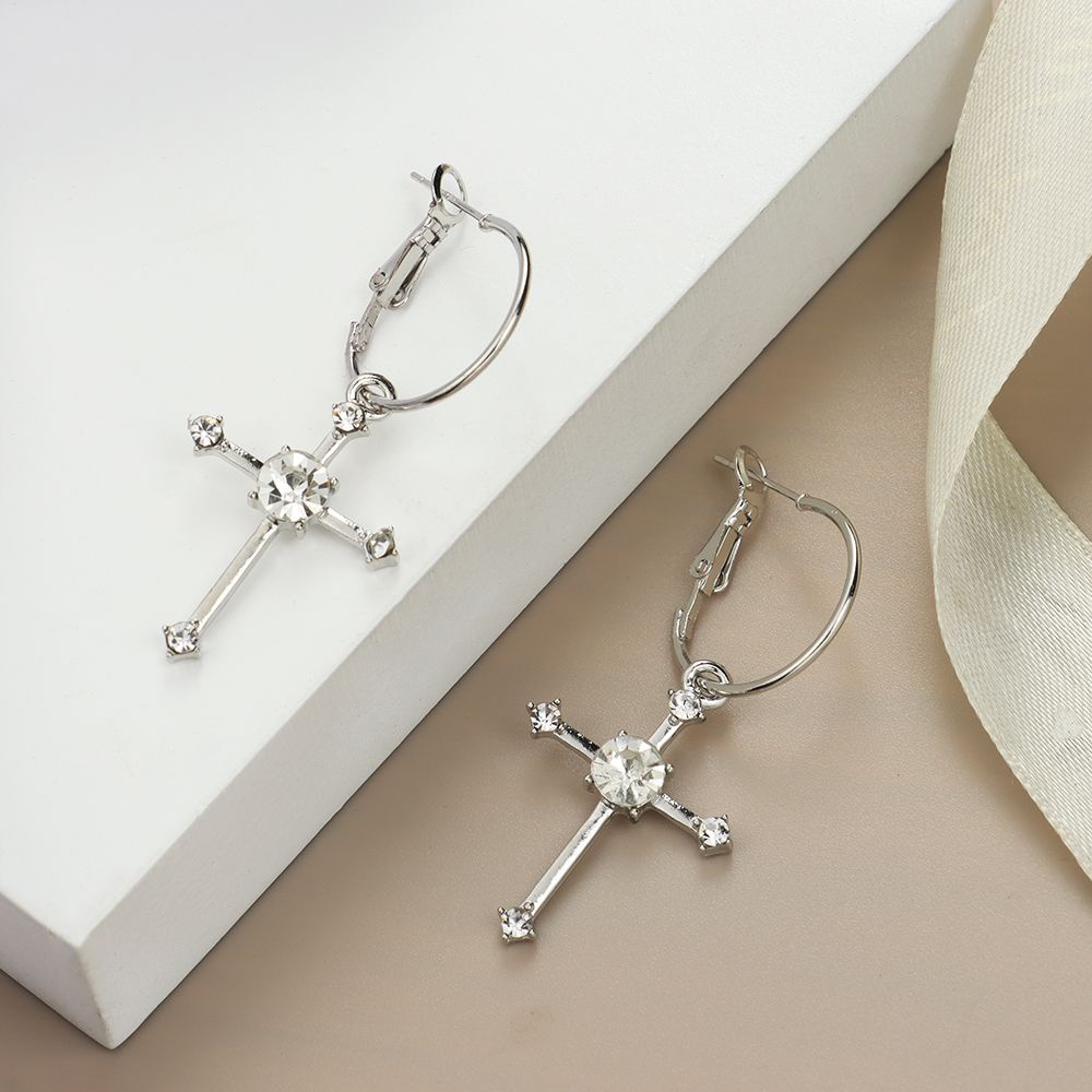 Bông Tai Hình Thánh Giá Phong Cách Gothic Cho Nữ Mihan1