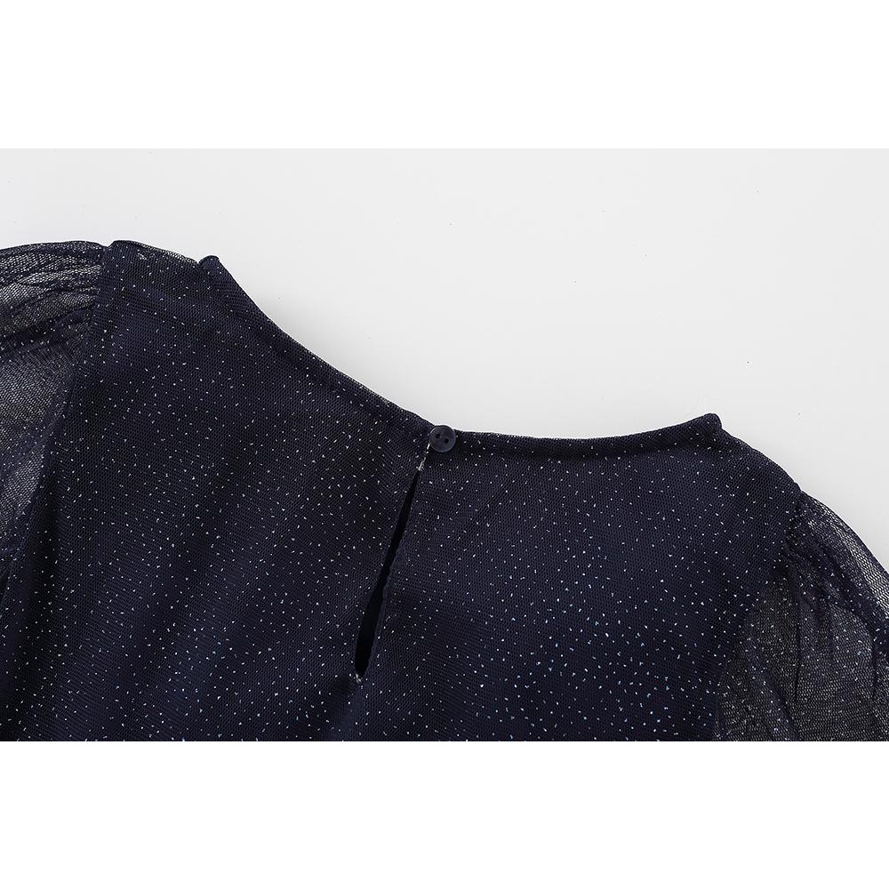 Váy nhũ xanh tay bồng H&M