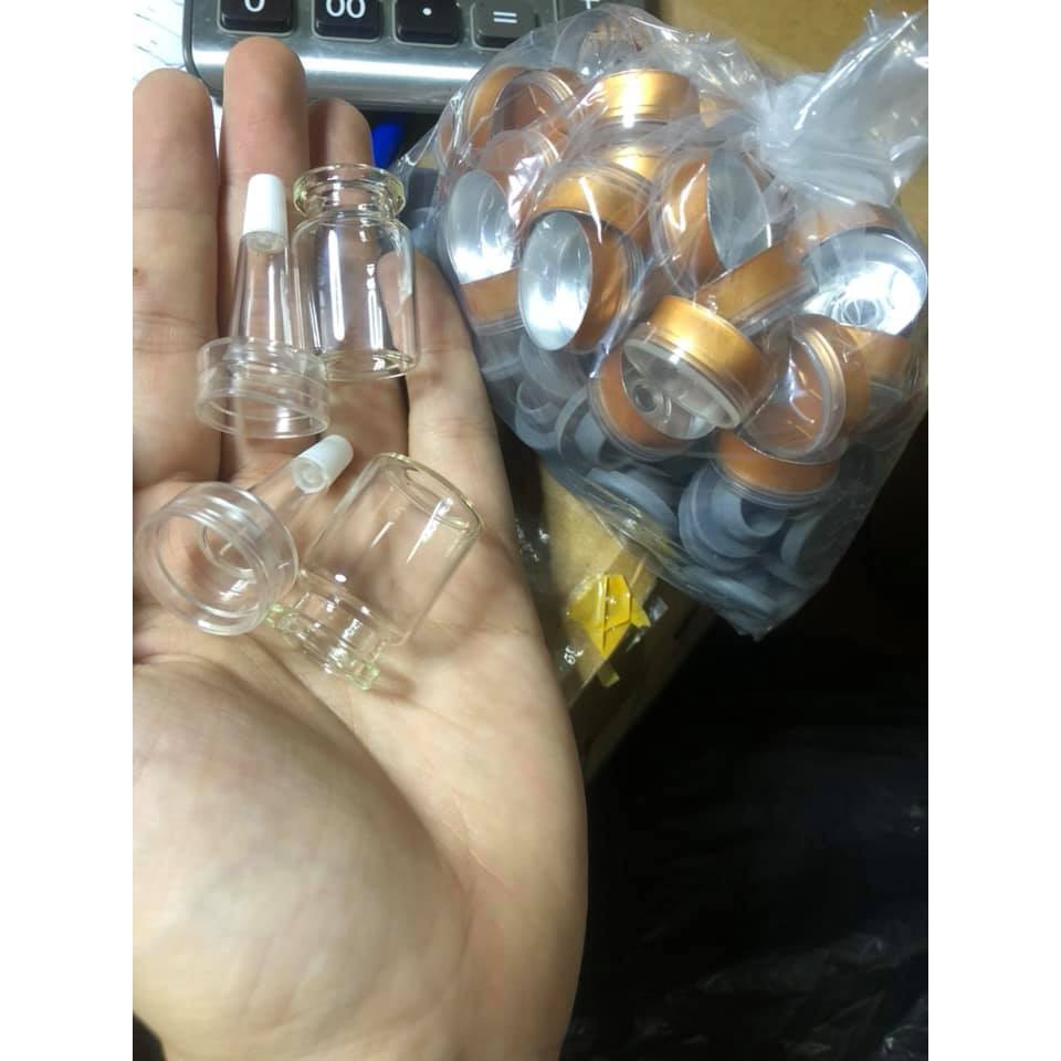 Combo 10 lọ chiết 5ml trắng đủ nắp