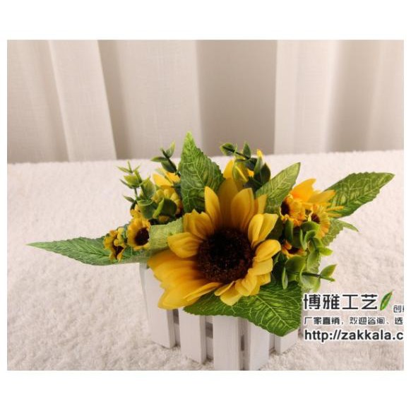 Hoa hướng dương giả trang trí Fake Sunflowers hàng rào nhỏ