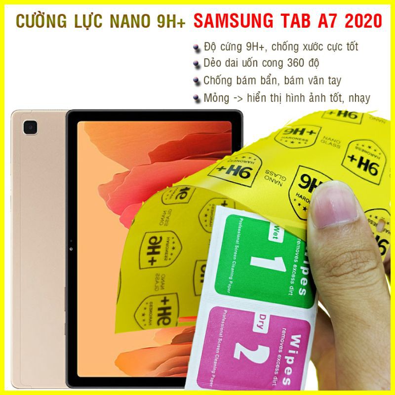 Dán cường lực dẻo nano Samsung Tab A7 2020