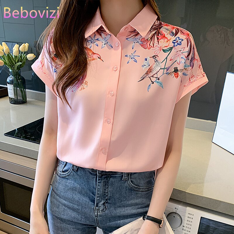 Áo Voan Ngắn Tay Phối Nút Xinh Xắn Theo Phong Cách Hàn Quốc Dành Cho Nữ / Size S-Xxl 2021