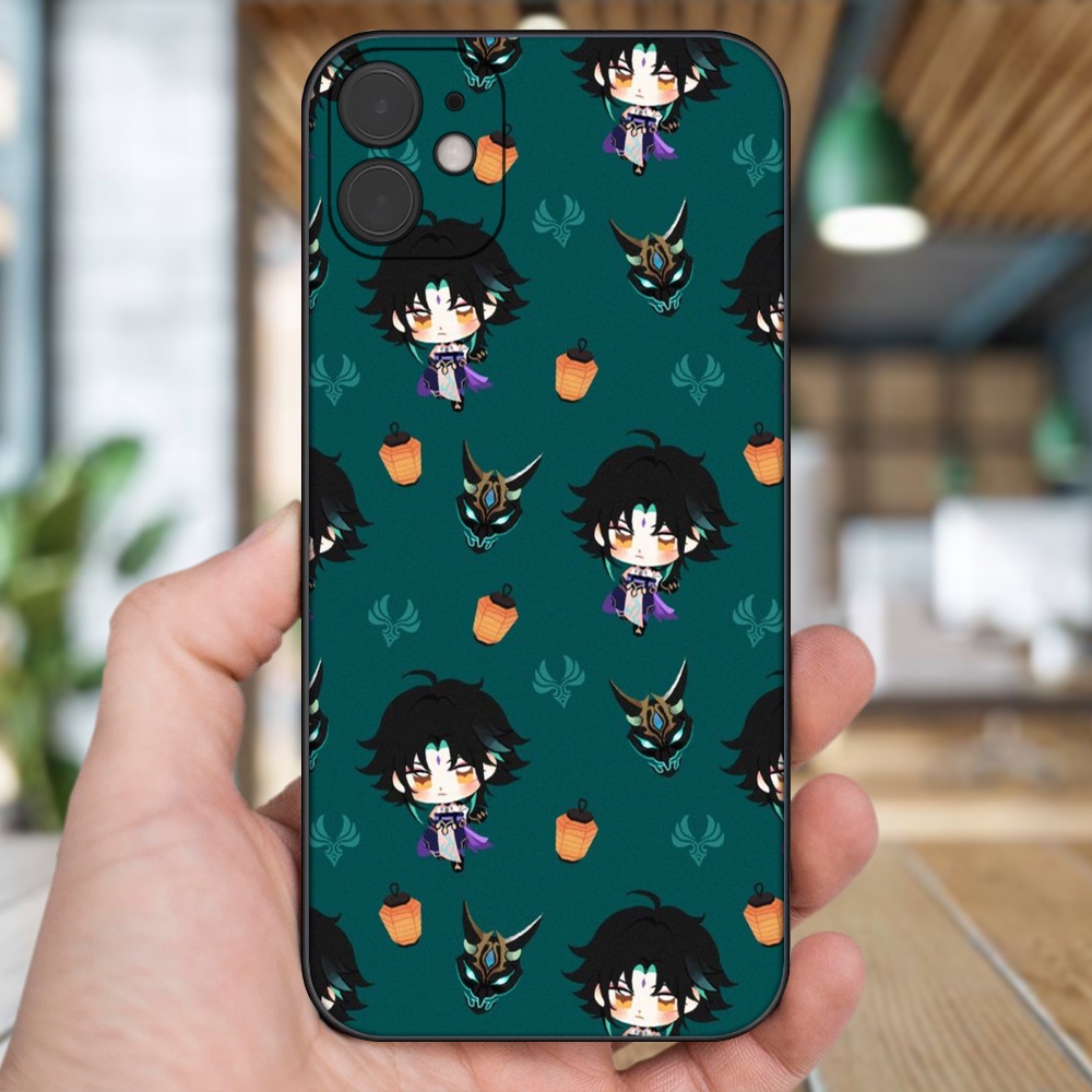 Ốp lưng iPhone 11 dẻo đen cạnh vuông in hình Xiao Genshin Impact