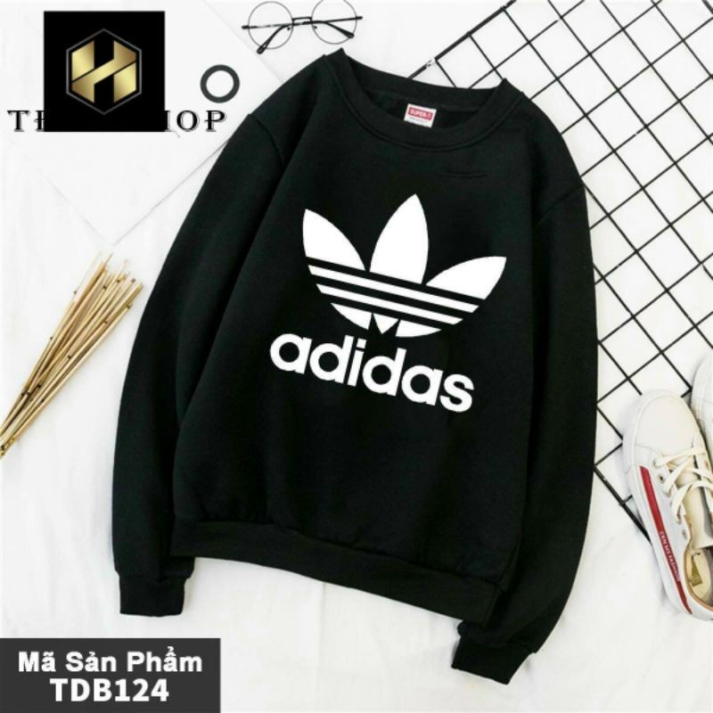 Áo nỉ nam thu đông adidas, áo sweater nam nữ thời trang năng động phong cách Hàn Quốc