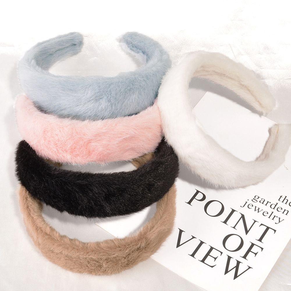 CACTU Băng Đô Cài Tóc Bản Rộng Giữ Ấm Nhiều Màu Tùy Chọn Cho Nữ