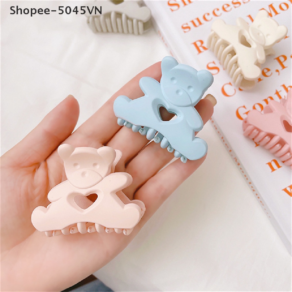 Kẹp Tóc Càng Cua / Rửa Mặt Hình Chú Gấu Kawaii Dễ Thương Cho Nữ