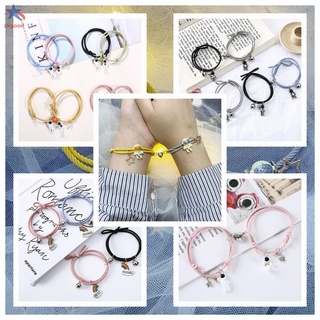 Vòng tay mặt hình phi hành gia và cầu vồng hút nhau cho các cặp đôi phong cách Hàn Quốc dễ thương nhiều kiểu tùy chọn