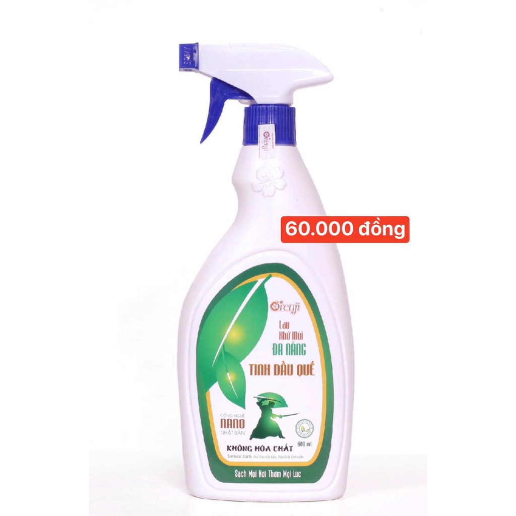 LAU KHỬ MÙI ĐA NĂNG HỮU CƠ TINH DẦU QUẾ 600ML