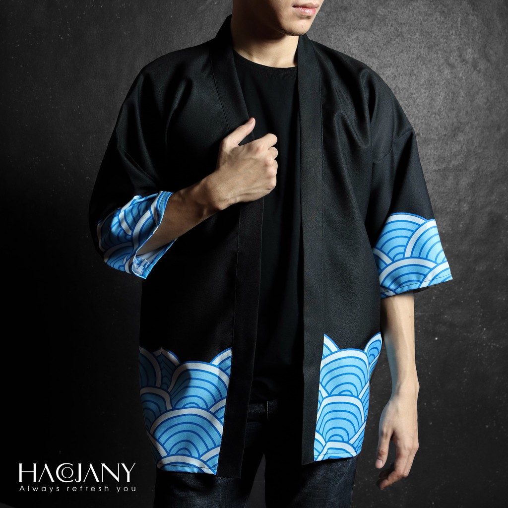 Áo khoác họa tiết Jinbei ❤ Hacojany ❤ Áo khoác mỏng phong cách Nhật - Áo Khoác Form rộng đủ size nam nữ