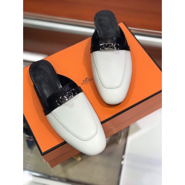 Giày sục nữ thương hiệu Hermes HM mẫu mới 2021 da thật cao cấp