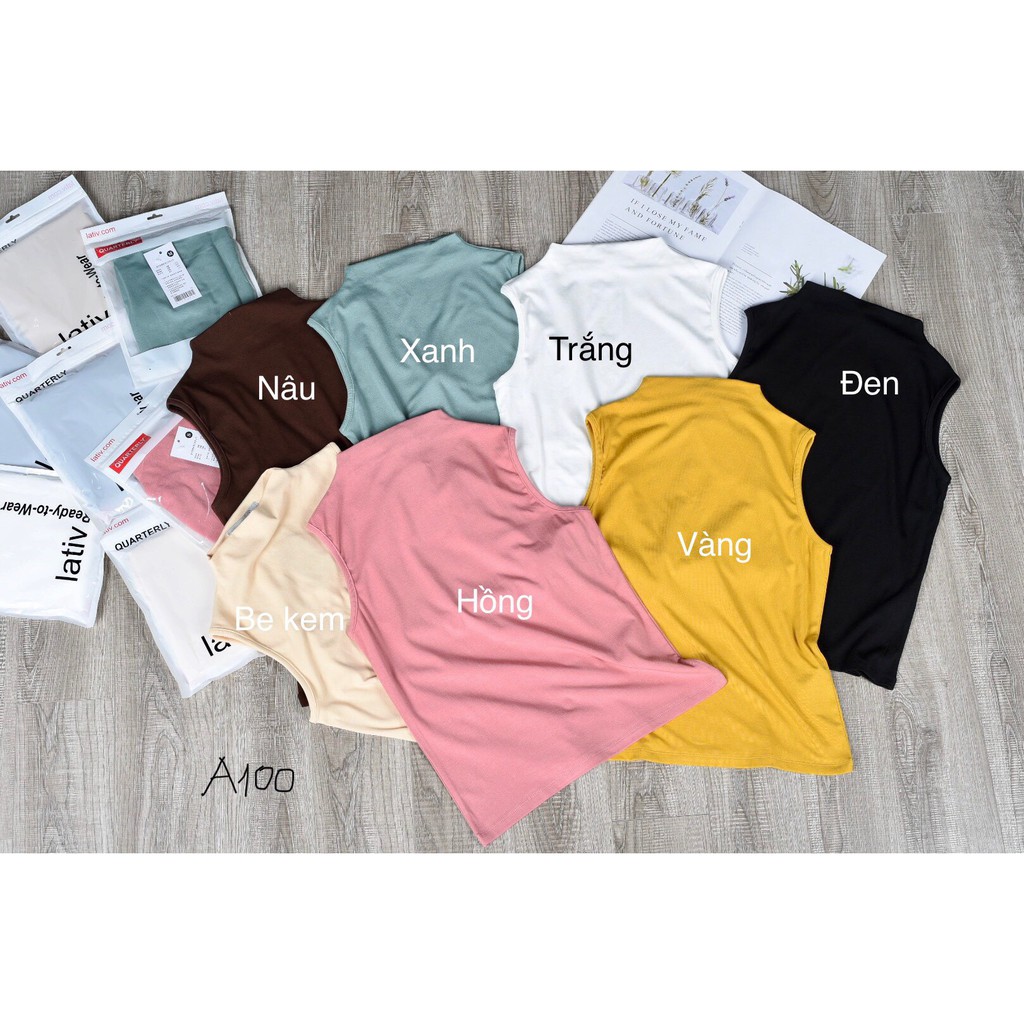 XẢ KHO!!!!!Áo thun sát nách mặc trong vest, cardigan Top lativ chất cotton bozip dày dặn