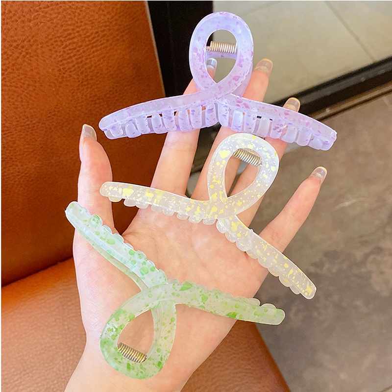 Kẹp tóc nhựa acrylic màu gradient thời trang Hàn Quốc