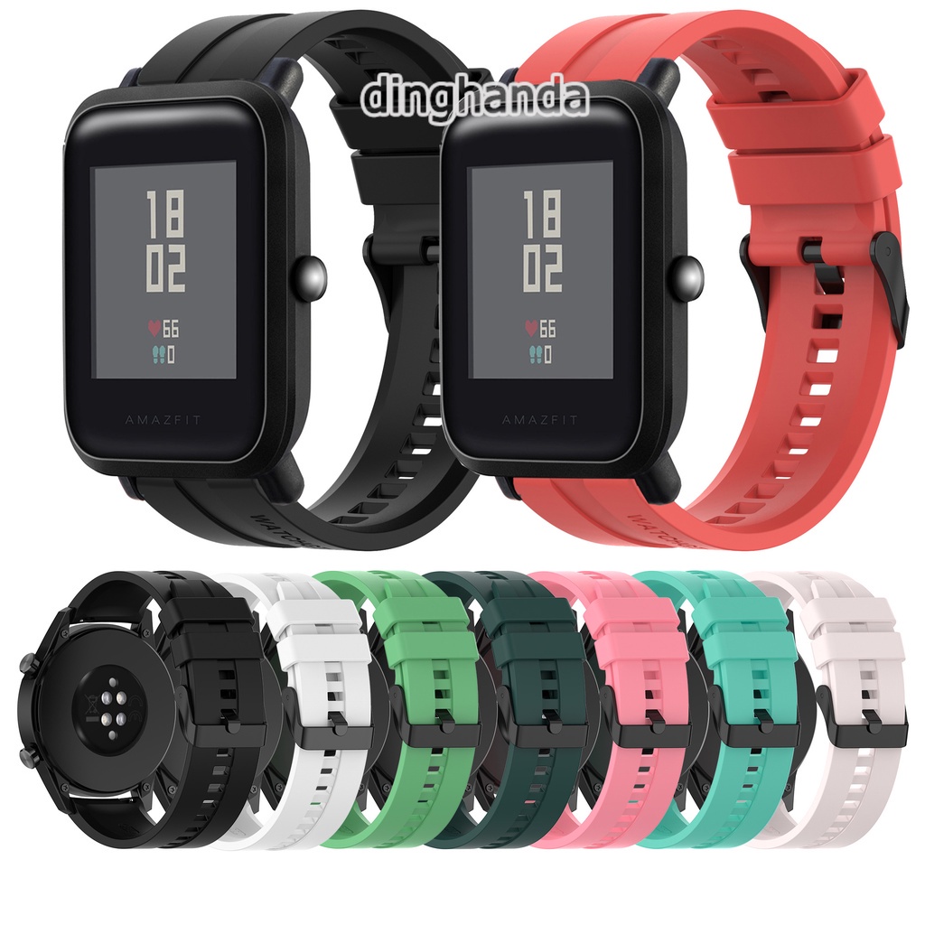 Dây Đeo Thay Thế Chất Liệu Silicon Màu Trơn Cho Huami Amazfit Bip Lite Bip S U pro Bip 3 pro