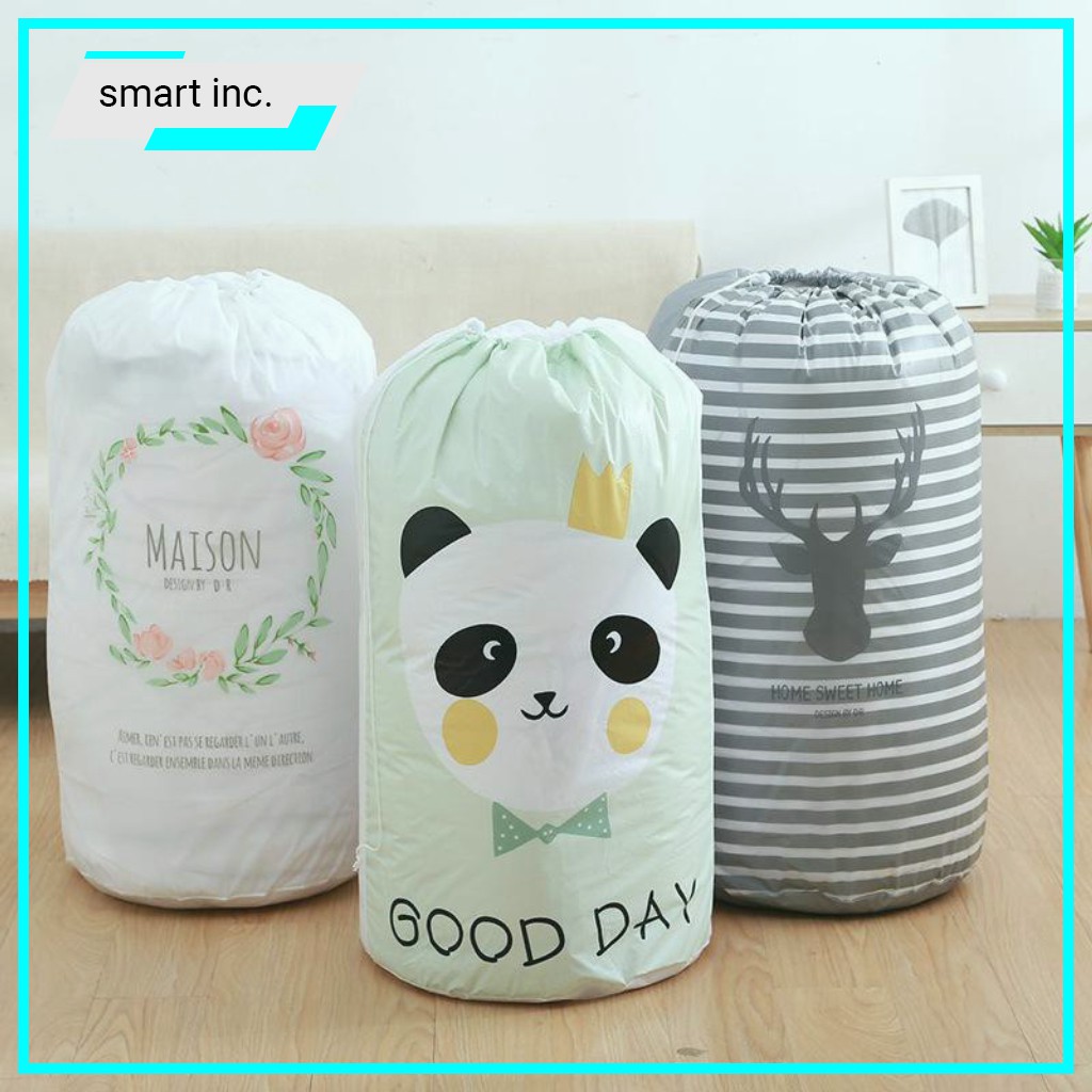 Bao Đựng Mùng Mền Chăn Màn Ga Gối Dây Rút 🌈FREESHIP🌈 Túi Vải Đựng Đồ Quần Áo Chống Nước Hình Trụ Tròn Size Lớn