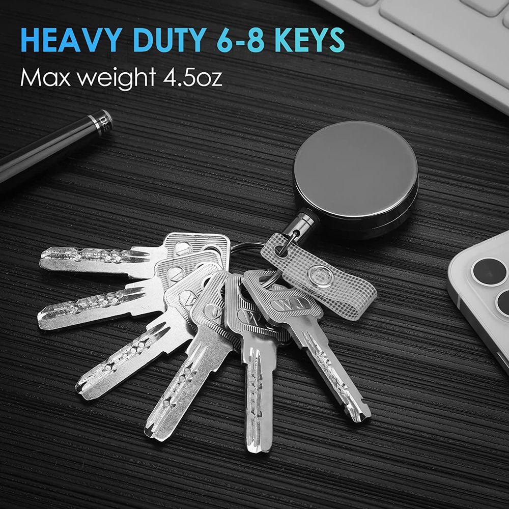 Dây Móc Chìa Khóa Co Giãn Chống Thất Lạc Bằng Kim Loại