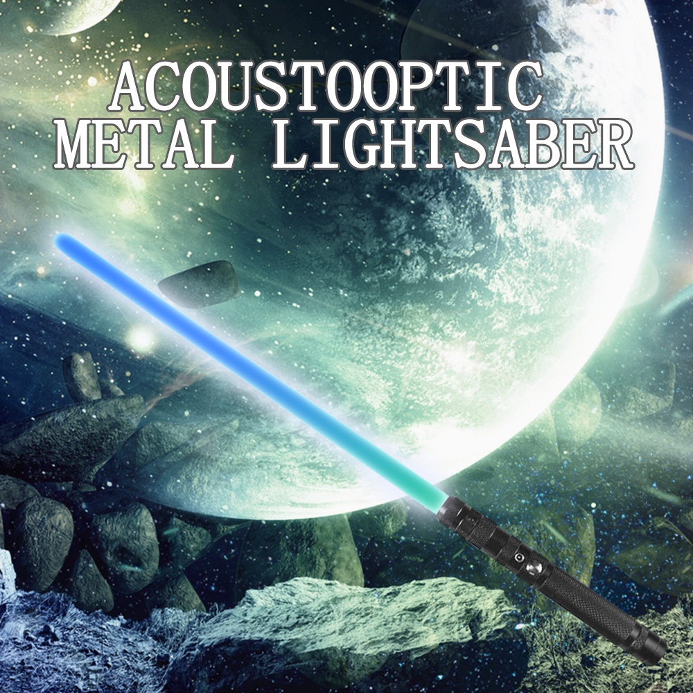 Star Wars RGB lightsaber 7 màu kim loại lightsaber LED flash stick đổi màu lightsaber sinh nhật quà tặng tốt nghiệp Đồ chơi thanh ánh sáng bảy màu, thanh kiếm ánh sáng kim loại