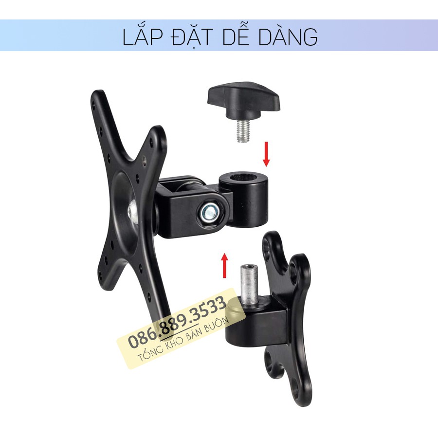 Giá Treo Màn Hình Gắn Tường 17 - 19 - 24 - 27 Up to 32 Inch  - Hợp Kim Nhôm 100% các chi tiết