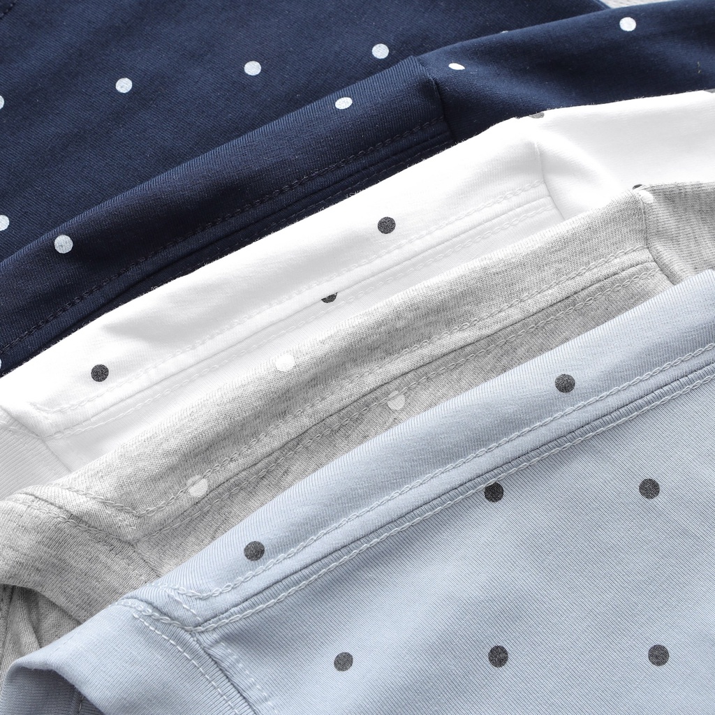 Áo Thun Nam hoạt tiết Chấm bi Cotton Xuất Dư Form Unisex , Bigsize  - 3bros Quần Áo Xuất Khau