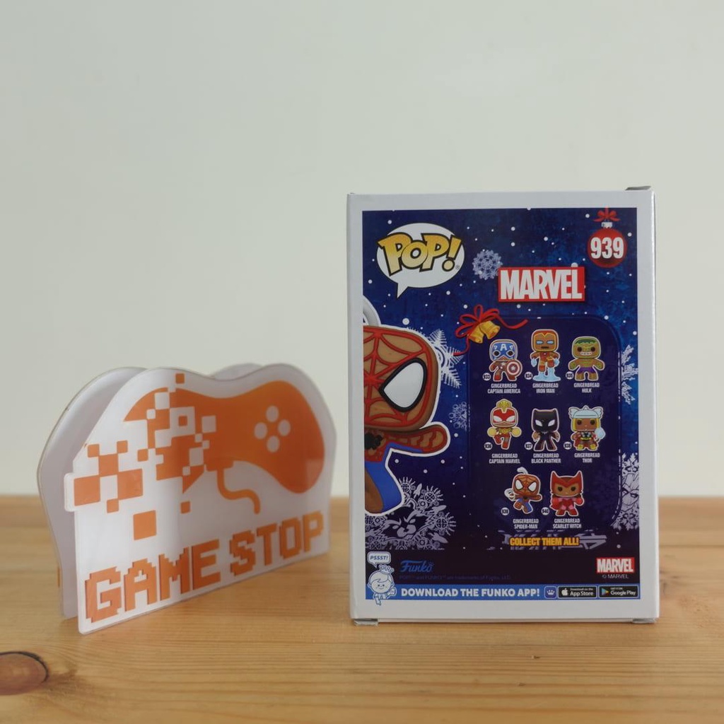 Mô hình Marvel Spider Man 10cm 939 Gingerbread Funko Pop Mô hình tĩnh Nhựa PVC CHÍNH HÃNG MỸ MVFKP07