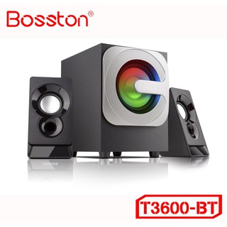 Loa Vi Tính Để Bàn Bosston T3600 Loa Máy Tính Laptop PC RGB 2.1 Kết Nối Bluetooth Điện Thoại Nghe Nhạc Bass hay!