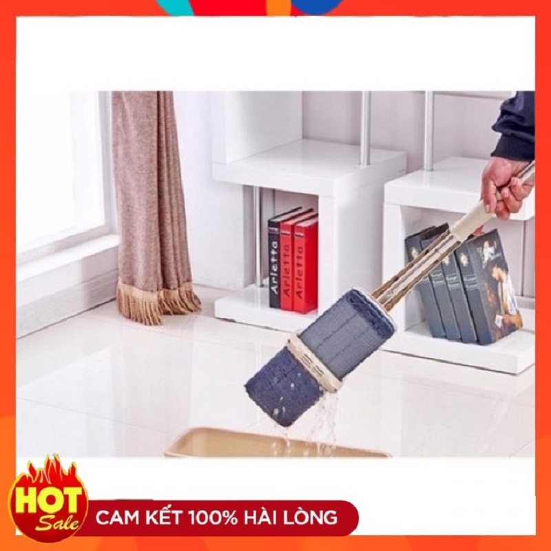 Cây lau nhà tự vắt ⚡TẶNG KÈM GIẺ LAU ⚡Spain mop 360 vắt cực khô, lau nhà tiện lợi