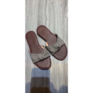 [ RẺ VÔ ĐỊCH] Dép nơ kẻ caro