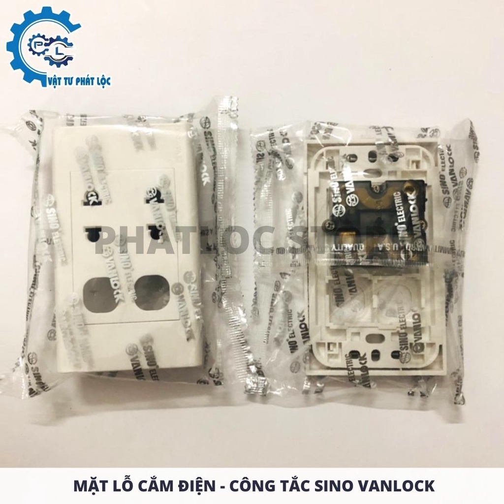 Ổ cắm điện - Mặt lỗ công tắc SINO Vanlock - S18 Chính hãng