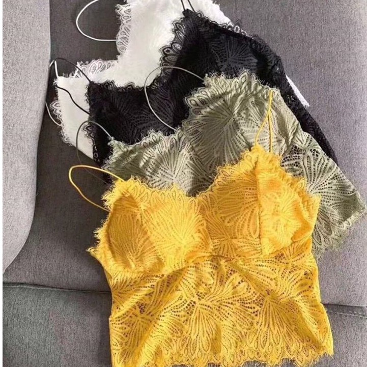 áo bra ren hoa 2 dây dáng dài đẹp  big size sexy KIMCHIBIKINI lót nữ không gọng nâng ngực hở lưng bản to AL003 | BigBuy360 - bigbuy360.vn