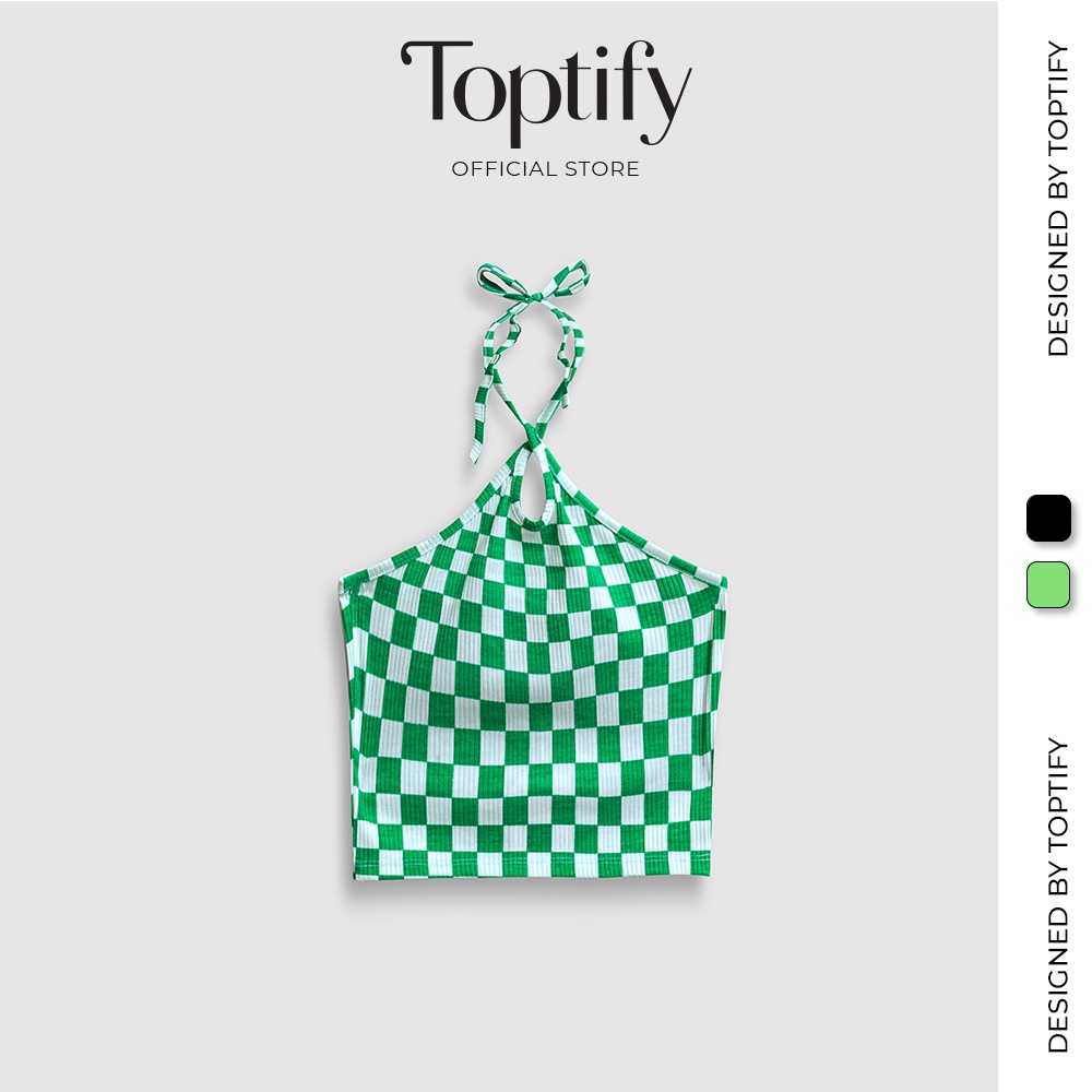 Áo croptop nữ body TOPTIFY kiểu áo ống khoét ngực cột dây yếm Over The Clouds Top AC30