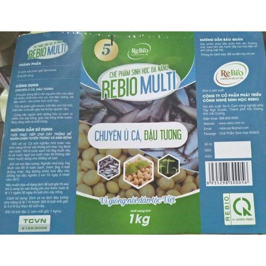 💥CHÍNH HÃNG💥 Men ủ REBIO MUNTIL 5 (1kg) - CHUYÊN Ủ CHUỐI, ĐẬU TƯƠNG, RÁC NHÀ BẾP