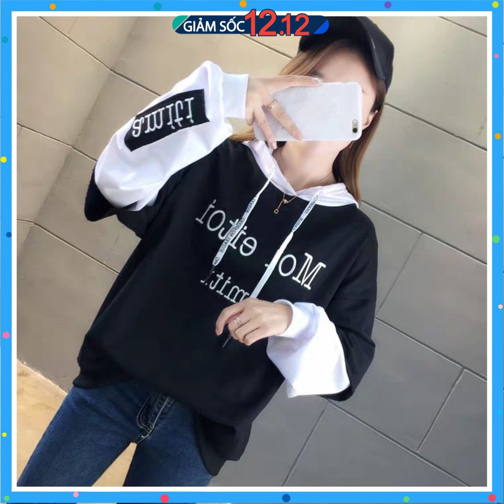 Áo khoác Hoodie Nữ với chất nỉ dày mịn, phối tay Mới nhất - Hot trend 2021