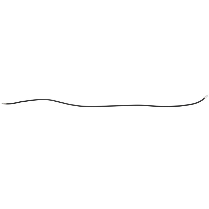 3Mm Black Rubber Cord Necklace with Stainless Steel Closure - 18 Inch