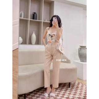 Áo 2 dây lụa cổ đổ hoa AO0747