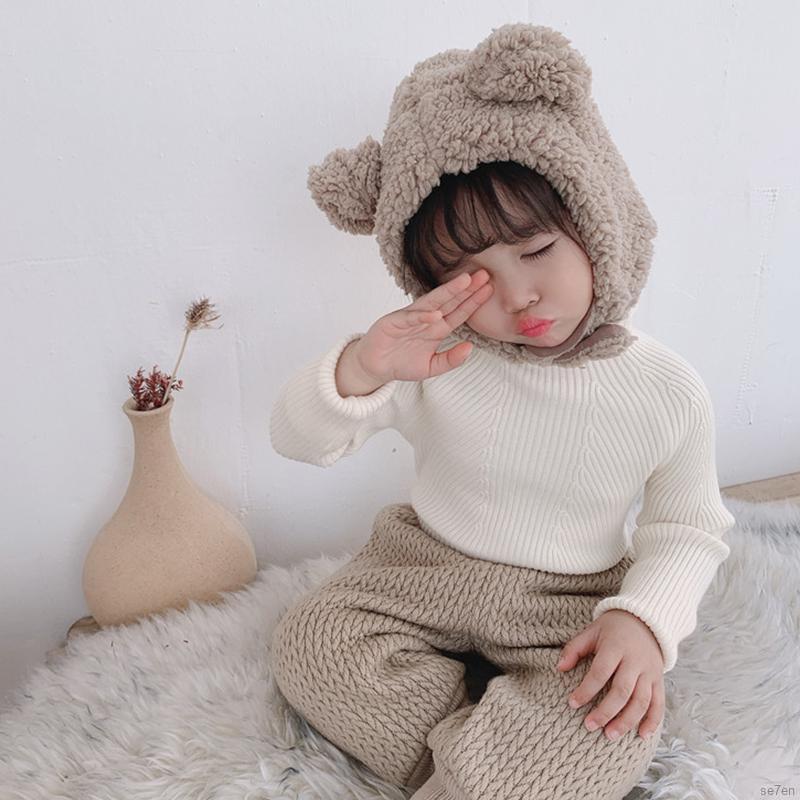 Mũ Trùm Đầu Thiết Kế Hoạt Hình Giữ Ấm Cho Bé 6-36 Tháng Tuổi