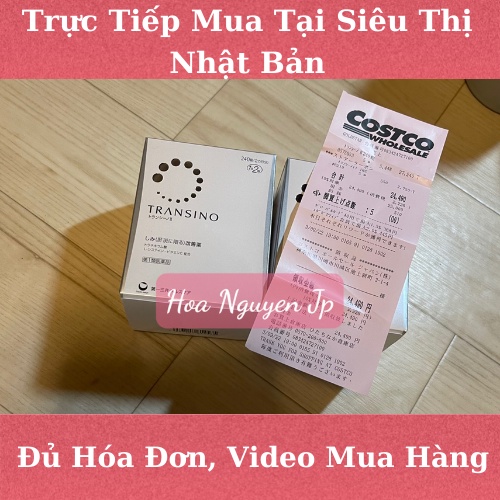 Viên Uống Trắng Da Transino Viên Uống Trắng Da Mờ Nám Transino Mẫu Trắng 240 Viên Nhật Bản Có Bill