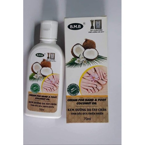 KEM DƯỠNG DA TAY CHÂN TINH DẦU DỪA THIÊN NHIÊN BMB