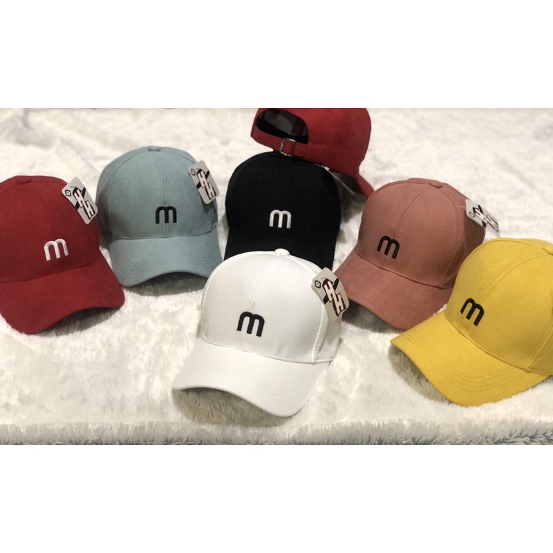 NÓN KẾT LƯỠI TRAI NHUNG MỊN THÊU LOGO m