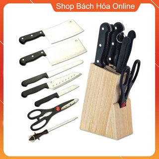 Bộ dao kéo inox 7 món hộp gỗ