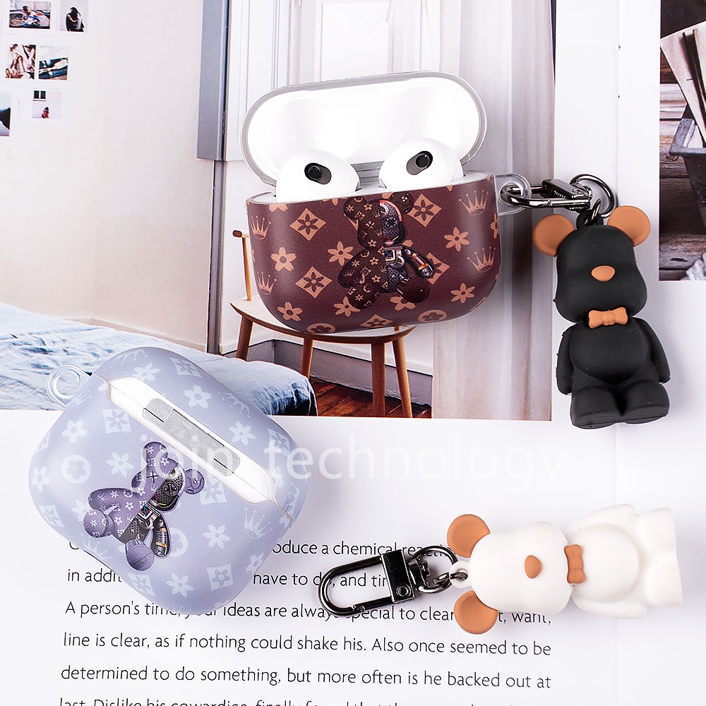 Vỏ bảo vệ hộp sạc tai nghe Airpods 1/2/pro 3 2021 bằng TPU mềm họa tiết hoạt hình dễ thương