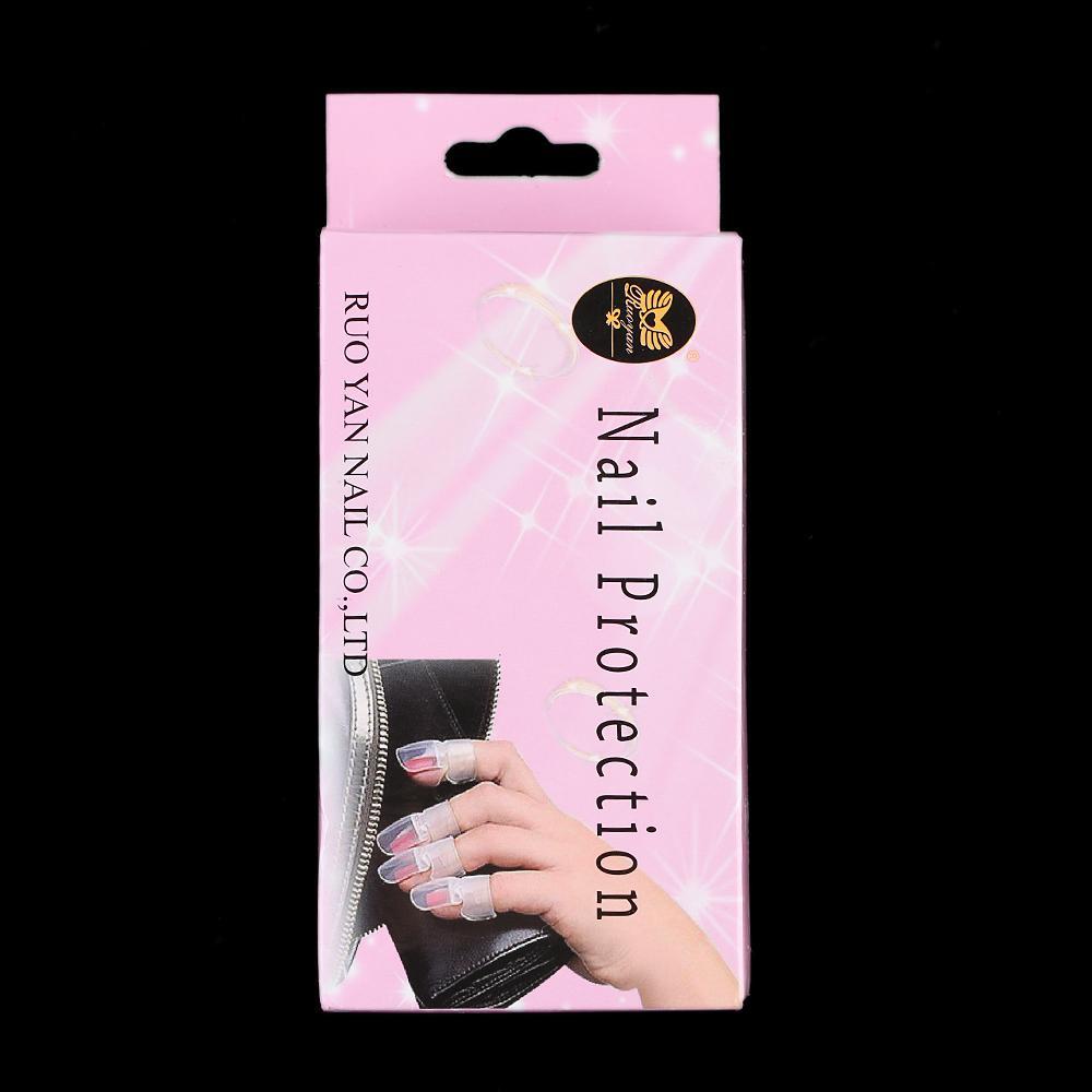 Set 10 Vỏ Bọc Bảo Vệ Móng Tay Trong Suốt Thời Trang