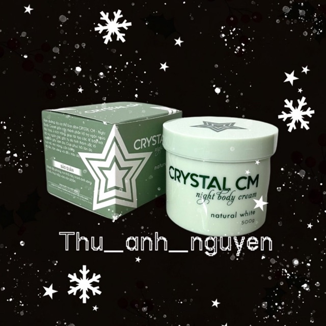 Kem đêm dưỡng trắng da Crystal Chu Hằng(kem đêm)(tặng 1 tắm trắng Crystal)