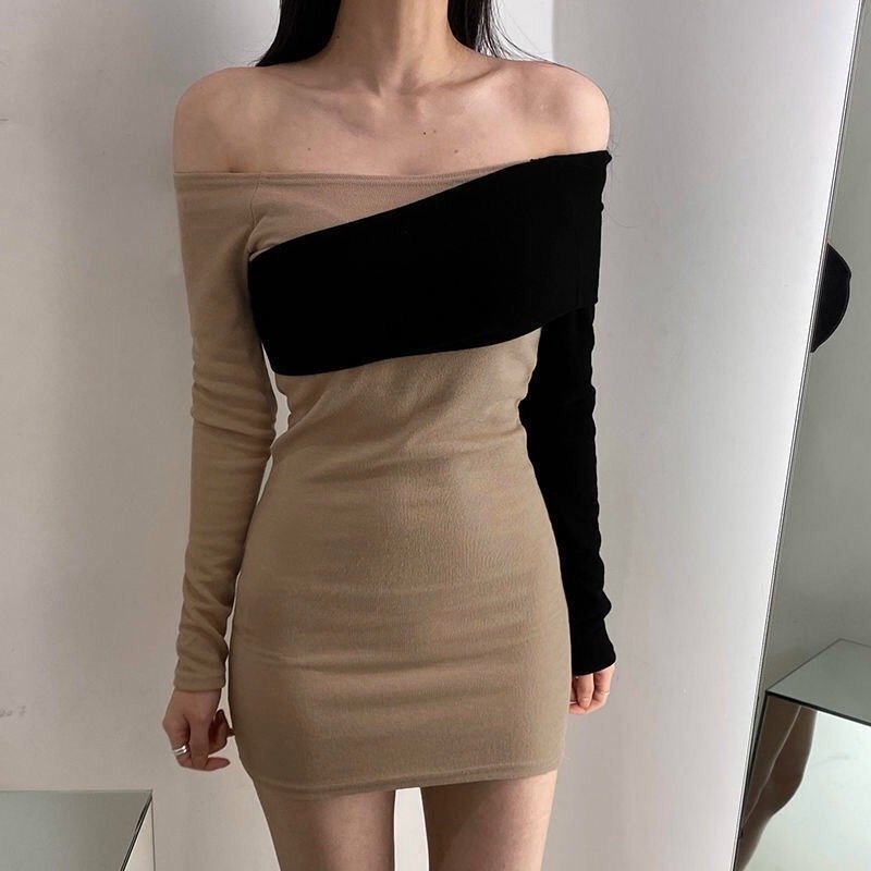 Đầm Trễ Vai Thiết Kế Mỏng Quyến Rũ Thời Trang