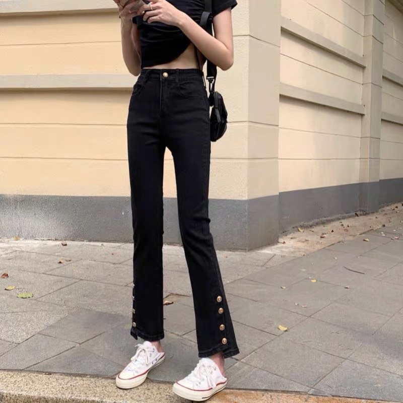 Quần Jean loe 4 khuy bấm tôn dáng ~ 𝗫𝘂𝗸𝗮.𝘄𝗲𝗮𝗿