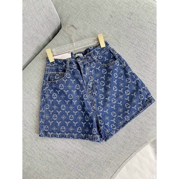 Quần đùi jean LV siêu cao