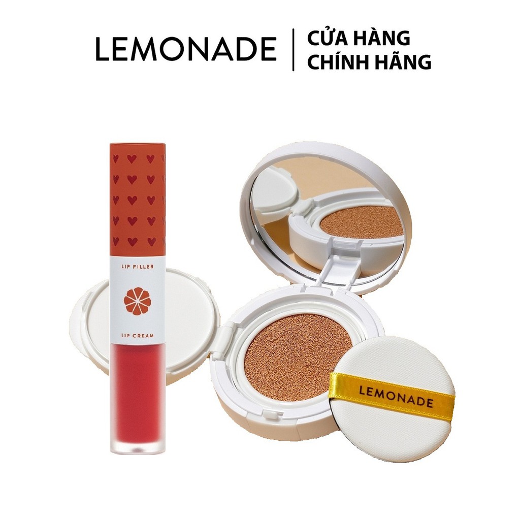 [Mã FMCGM100 - 10% đơn 500K] Combo Phấn nước đơn Lemonade Matte Addict 15g và Son kem lì 2 đầu Perfect Couple Lip 7.5g