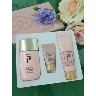 Sữa chống nắng kiềm dầu Whoo hồng (Whoo Vital Hydrating Sun Fluid SPF50, PA+++ special set) 3 sp
