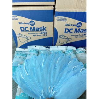Thùng 300 chiếc khẩu trang màu xanh DC Mask 4D Kháng Khuẩn