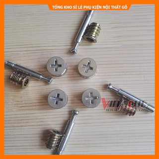 Bộ ốc - bộ ốc liên kết cam ốc cấy ren 6*40 - túi 100 bộ